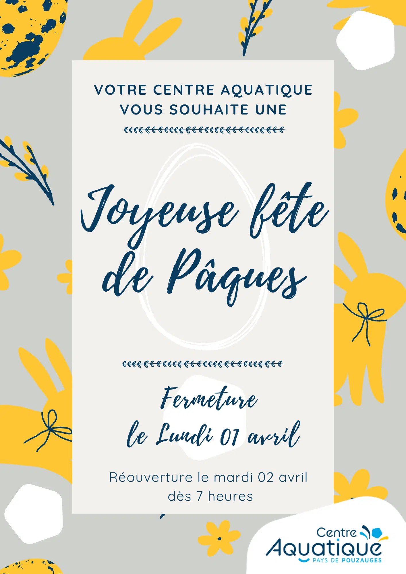 Image principale Fermeture – Lundi de Pâques 01 Avril
