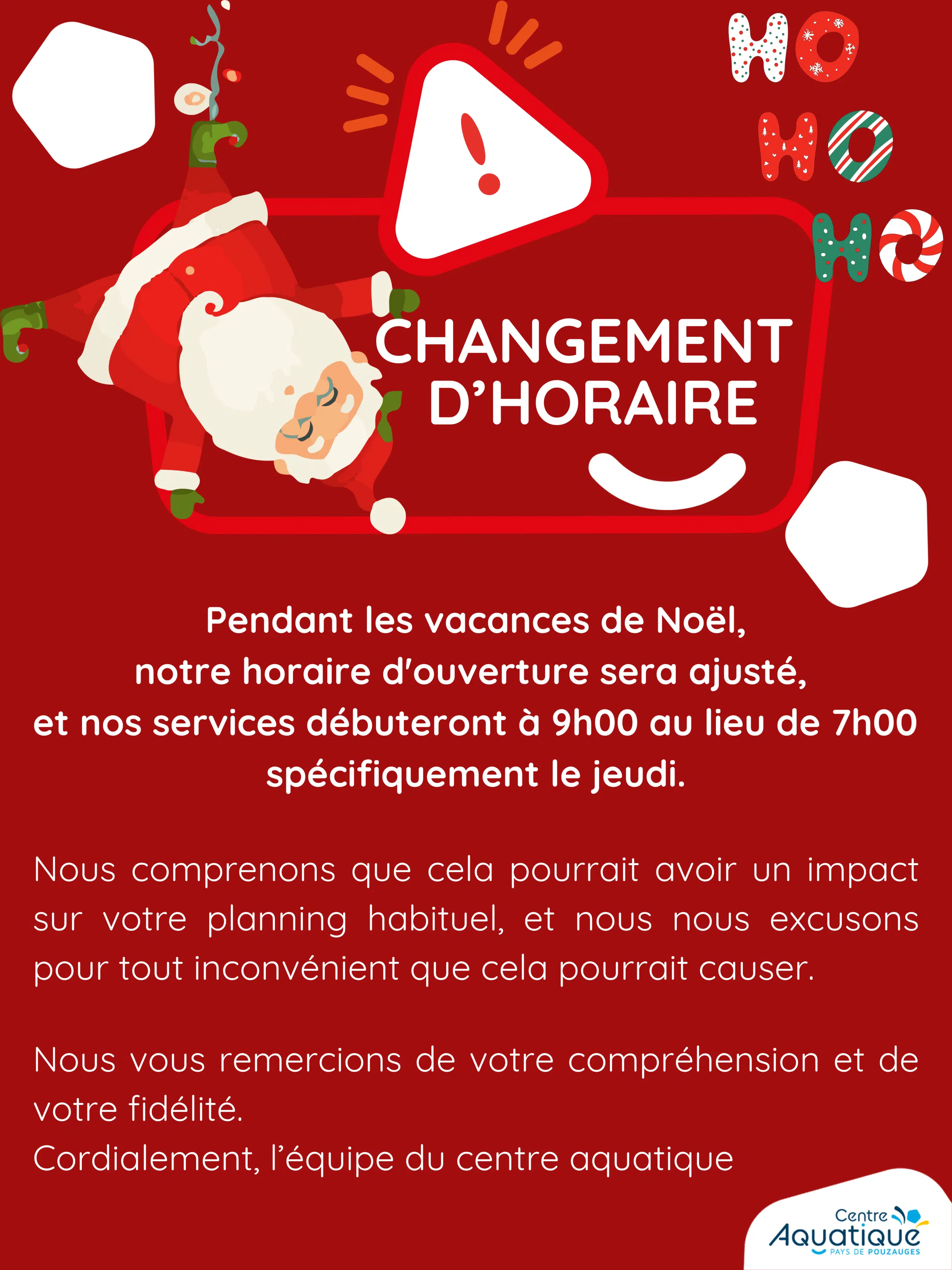Image principale Changement d’horaire lors de la matinale du jeudi pendant les vacances de Noël