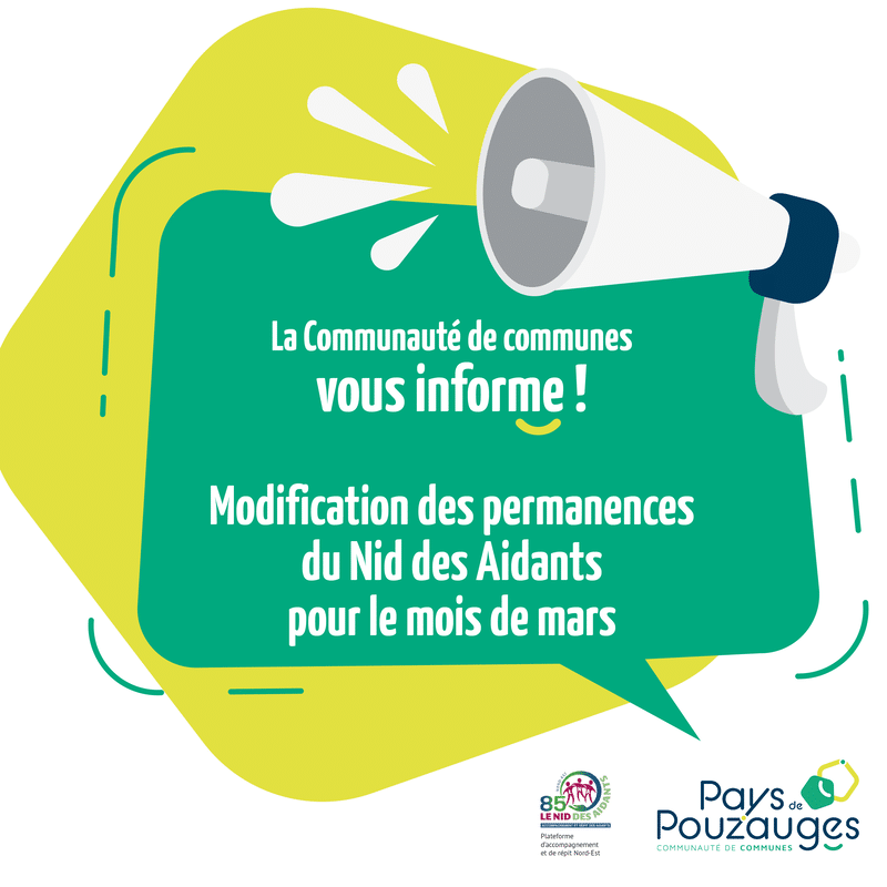 Photo Modification des permanences du Nid des Aidants en mars