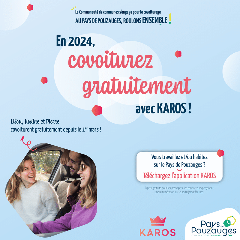 Photo En 2024, covoiturez gratuitement avec KAROS !