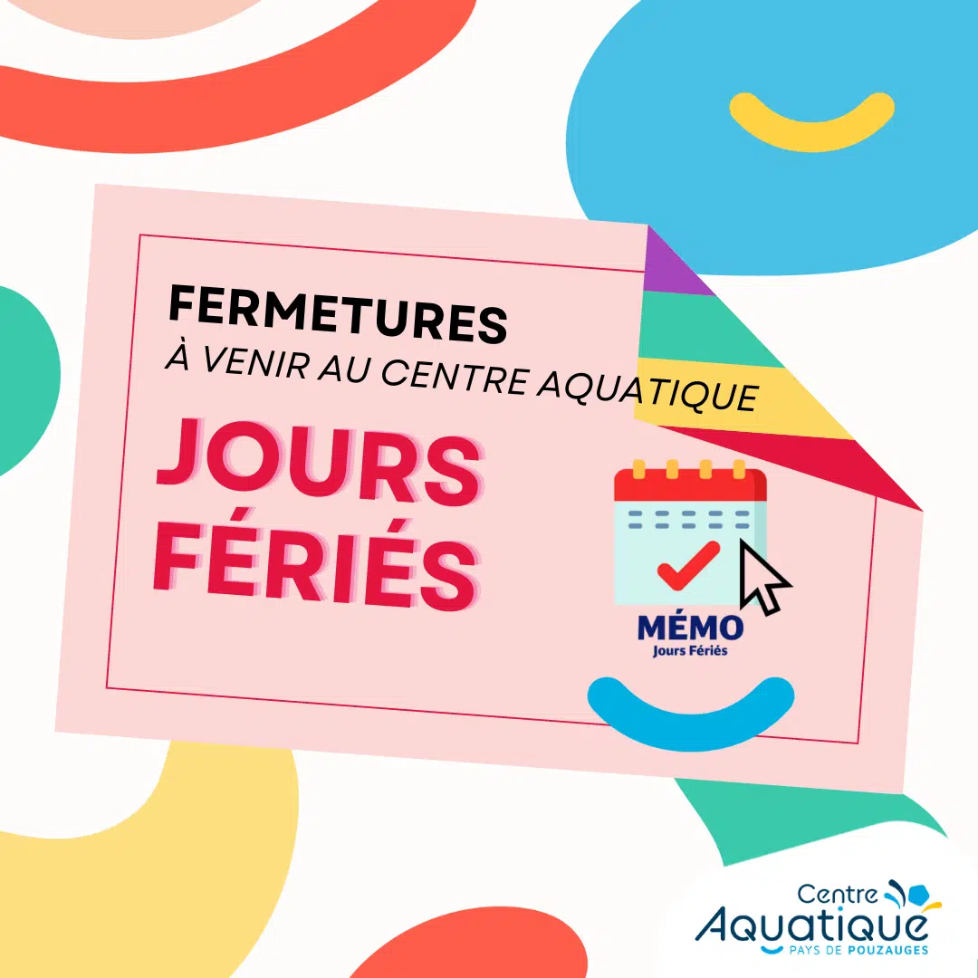Image principale Fermetures du centre aquatique – Jours fériés avril – mai 25