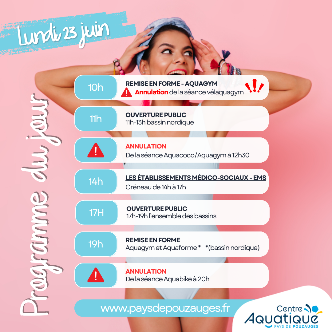 Image principale 🚨 PLANNING DU LUNDI 23 JUIN 🚨