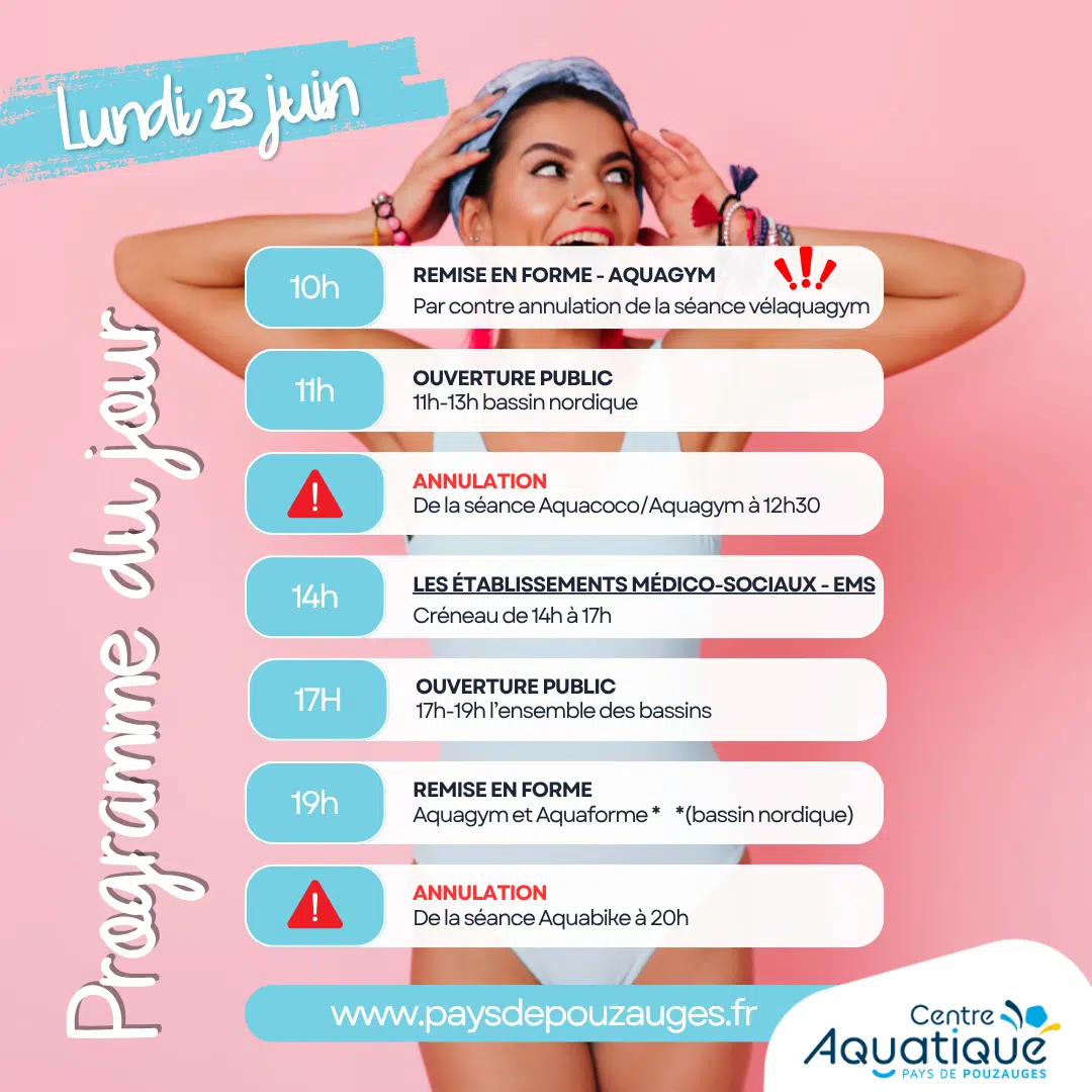 Image principale 🚨 PLANNING DU LUNDI 23 JUIN 🚨