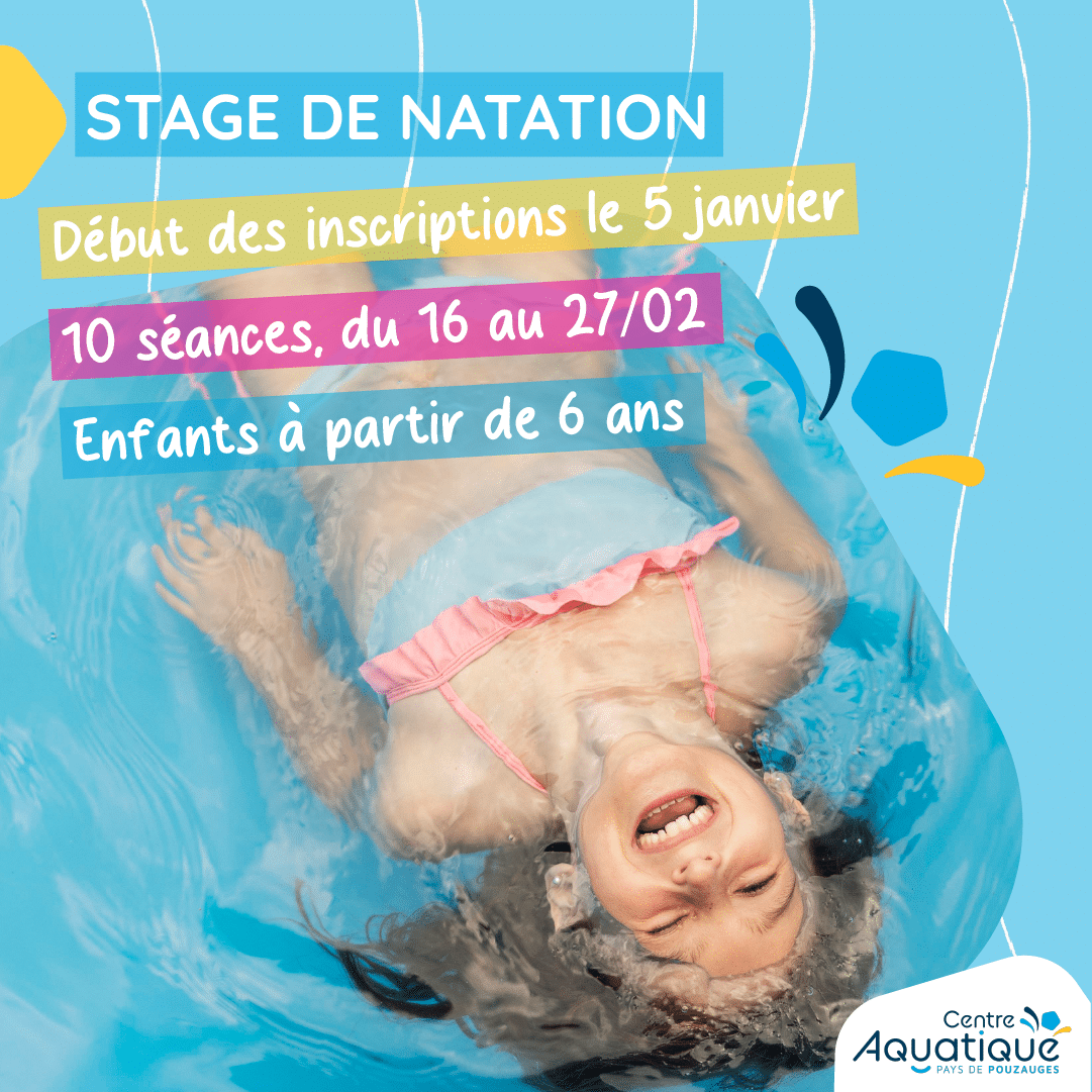 Image principale 📣 INSCRIPTIONS – Stage de natation vacances d&rsquo;hiver