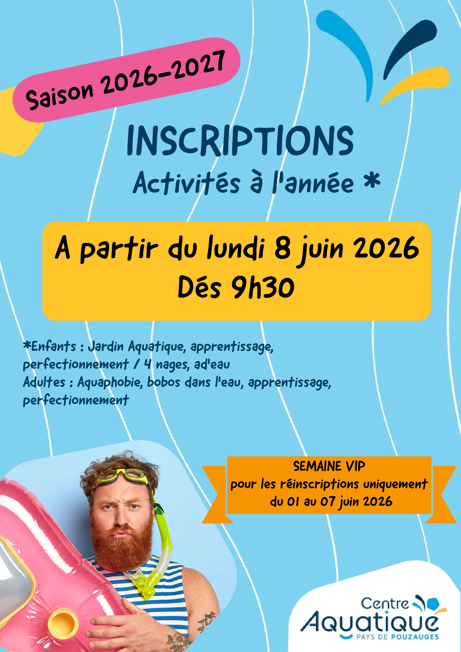 Image principale 🗒️INSCRIPTION SAISON 2026/2027- ACTIVITÉS À L&rsquo;ANNÉE  🗒️